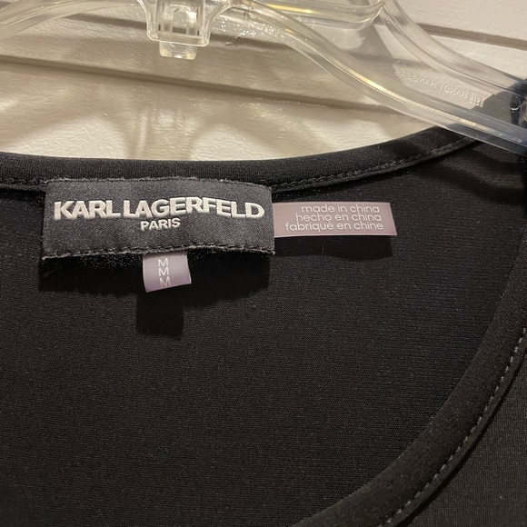 Black short sleeve top, Karl Lagerfeld size M - Picture 3 of 4